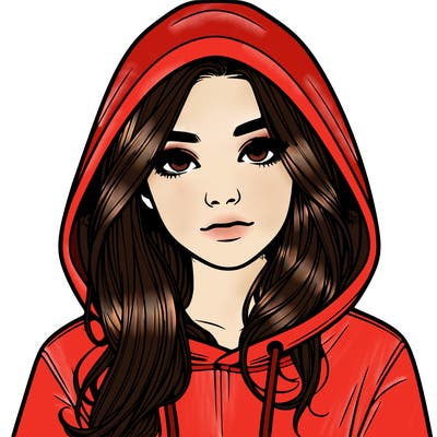 realistic girl with a hoodie