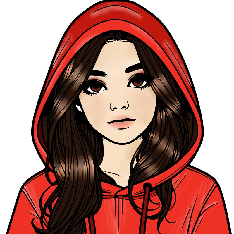 realistic girl with a hoodie