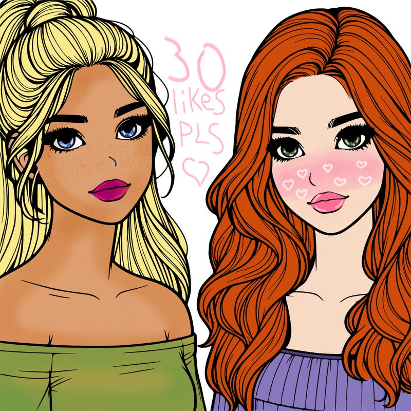 two beautiful and realistic girls