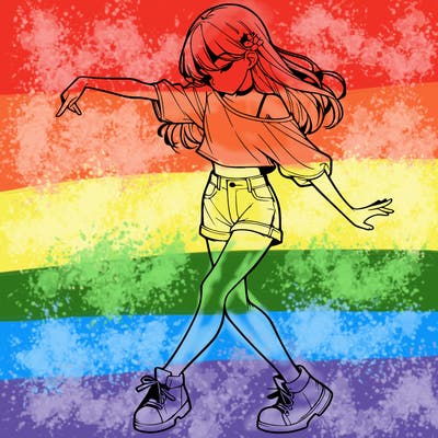 realistic girl danceing