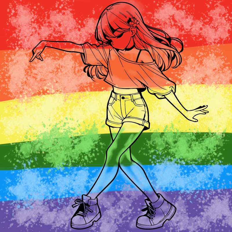 realistic girl danceing