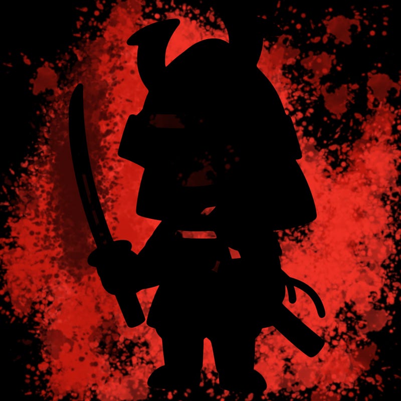samurai in simple japanese armor