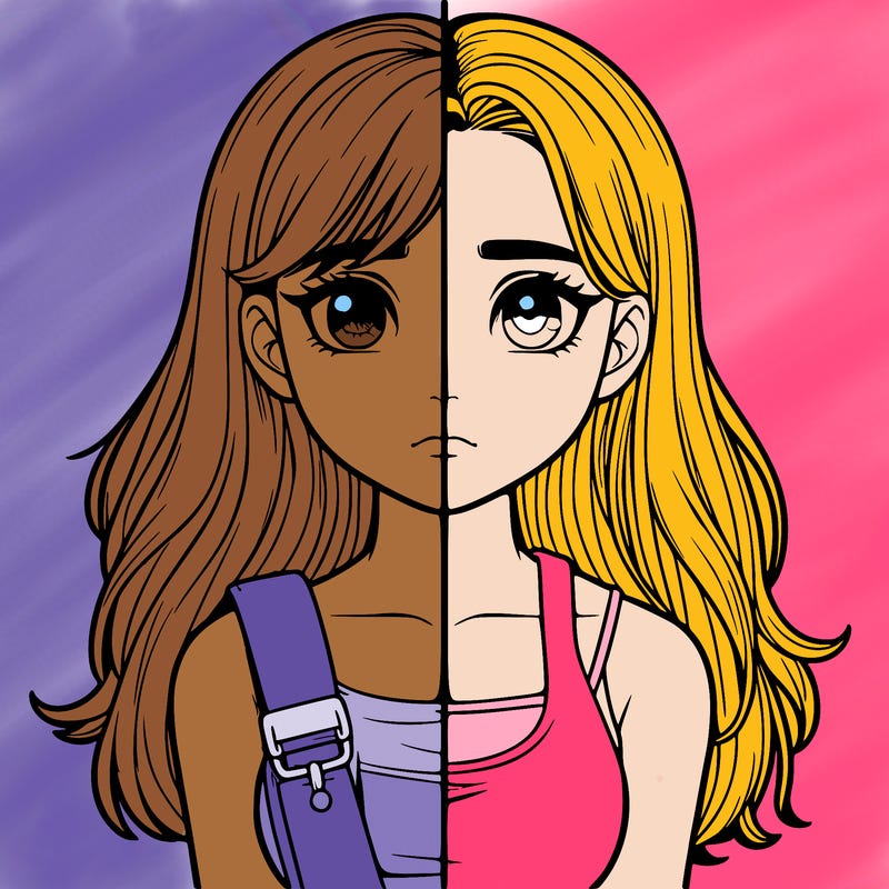 realistic girl split