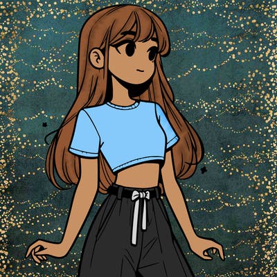 girl in a cute crop top