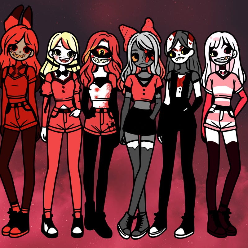 a group of girls wearing crop tops and shorts