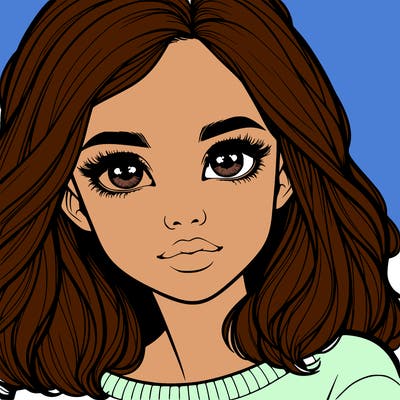 realistic girl whith cute eyes