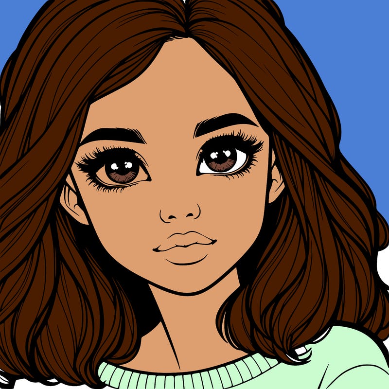 realistic girl whith cute eyes