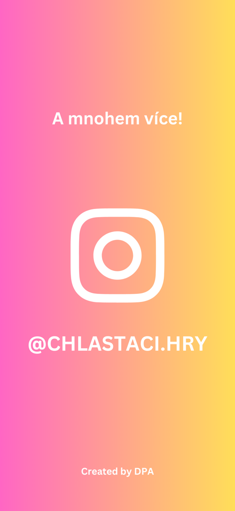 Pravda nebo Úkol (CZ&SK) - Instagram profile and social media contact for Pravda nebo Ukol party game app