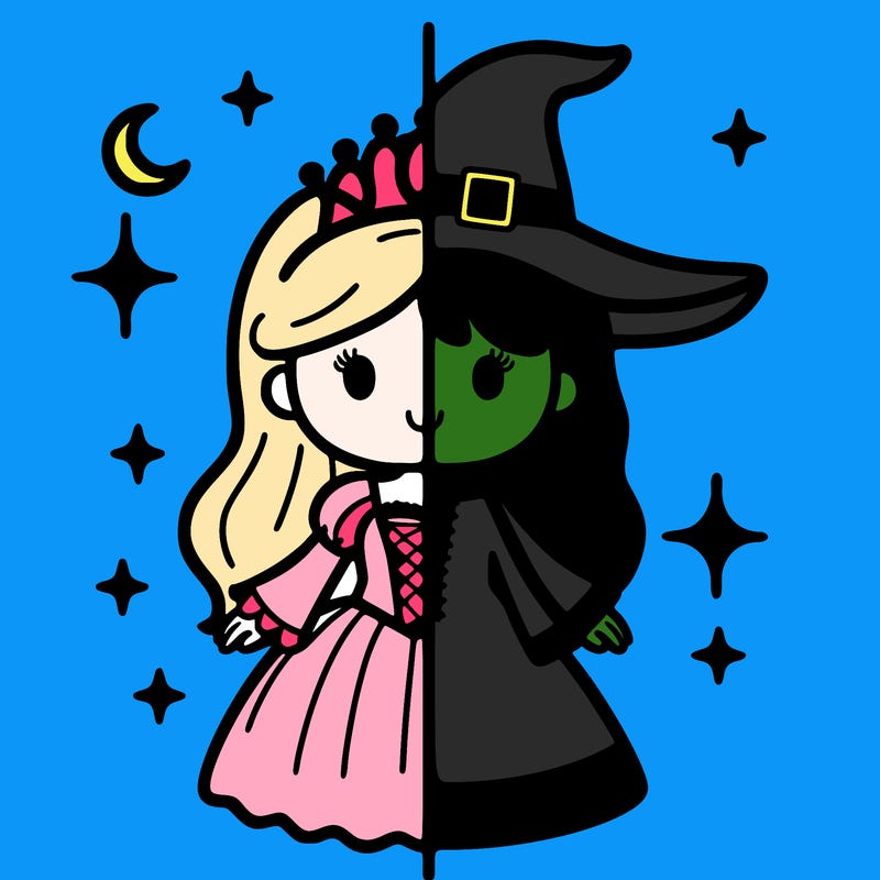 split princess and witch