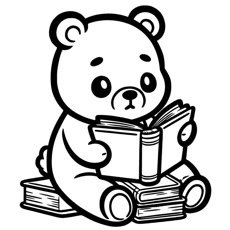 little bear reading books