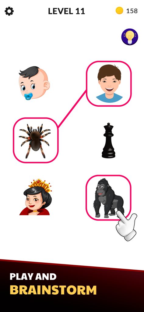 Captura de pantalla del juego Rompecabezas de Emojis de Películas: Juego de Combinación que muestra la combinación de emojis para películas