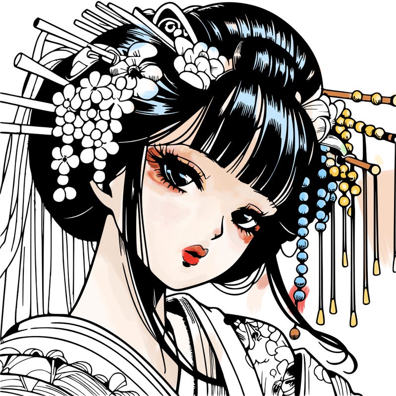 manga geisha detail