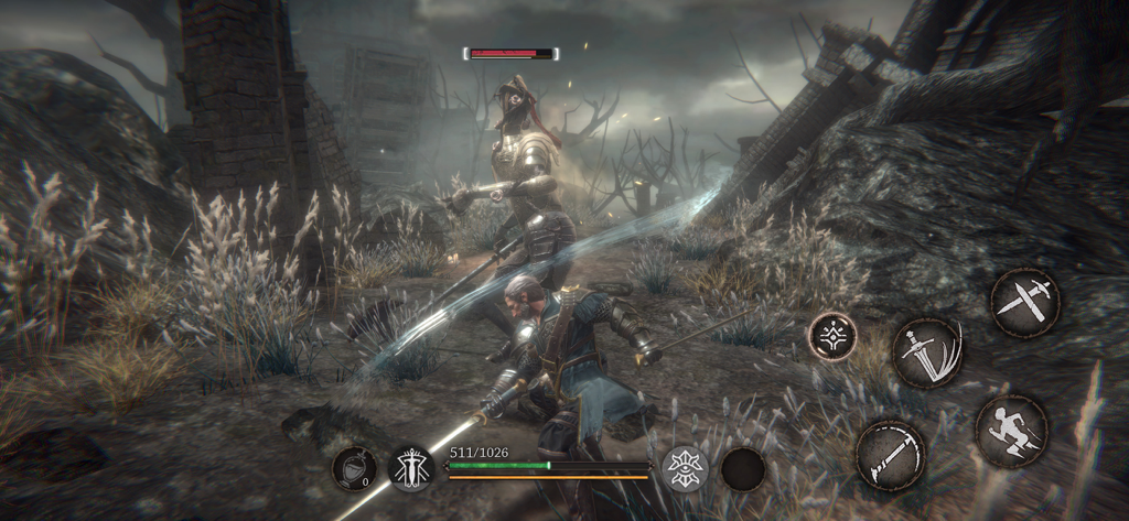 Pascal's Wager - 『Pascal's Wager』のダークファンタジーアクションRPGの戦闘プレイ画面