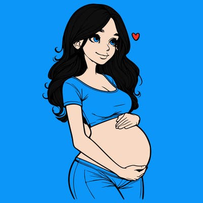 realistic pregnant girl
