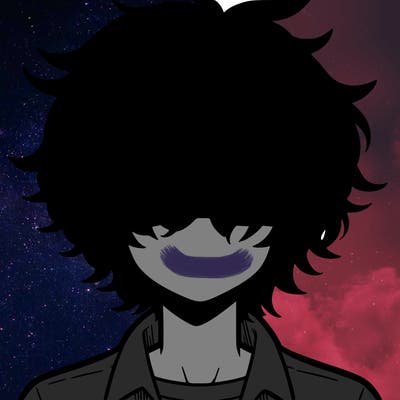 manga boy fluffy hair covering his eyes