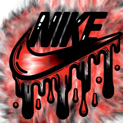 dripping nike logo