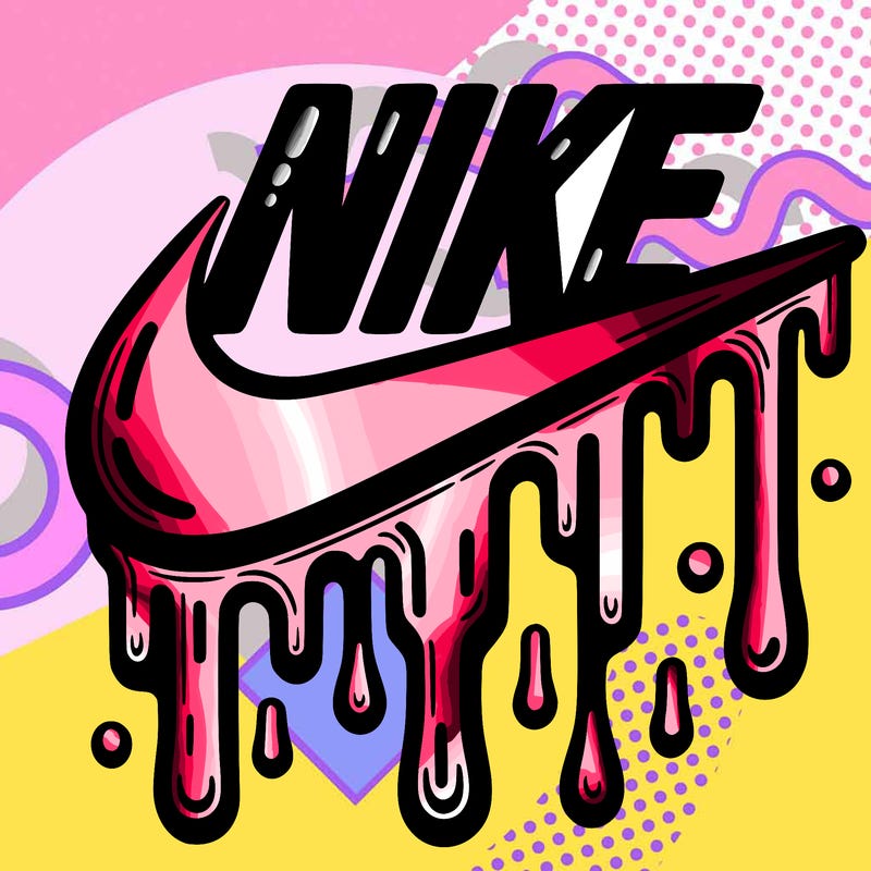 dripping nike logo