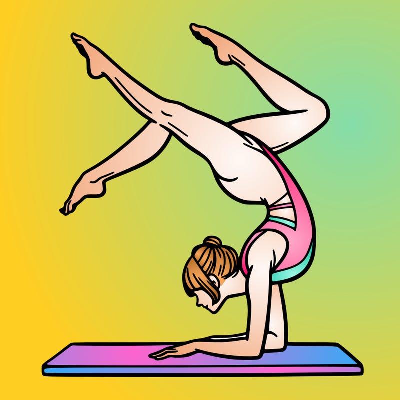 woman doing gymnastics