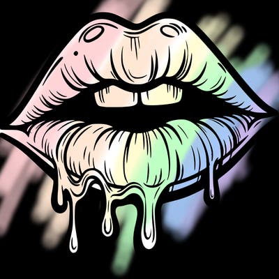 lips that look realistic and drip