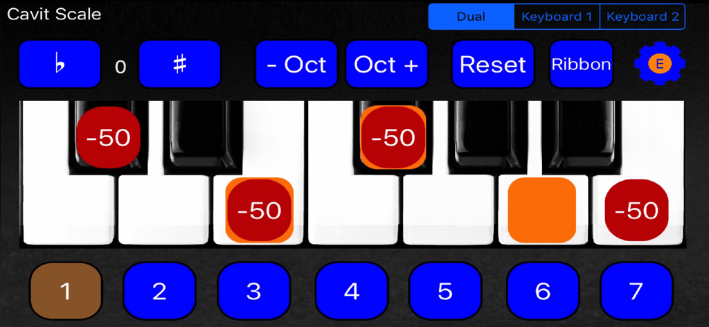 Cavit Scale Ultimate - Cavit Scale Ultimate interface with microtonal keyboard tuning and MIDI controls