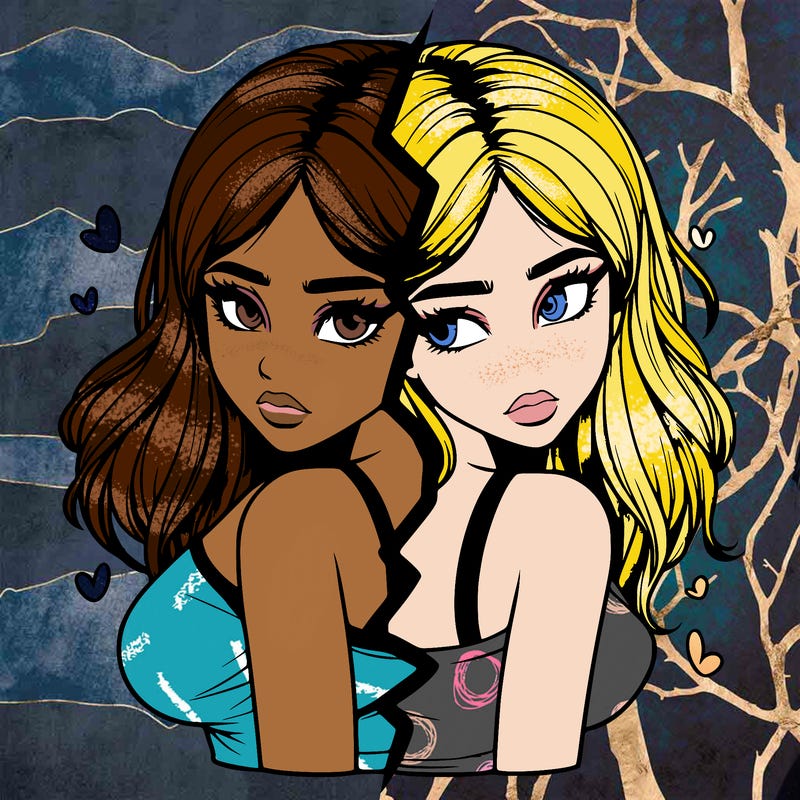 realistic girl split