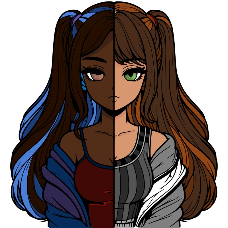 realistic girl split