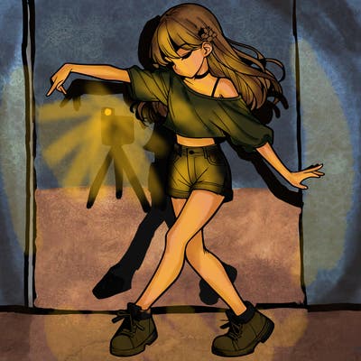 realistic girl danceing
