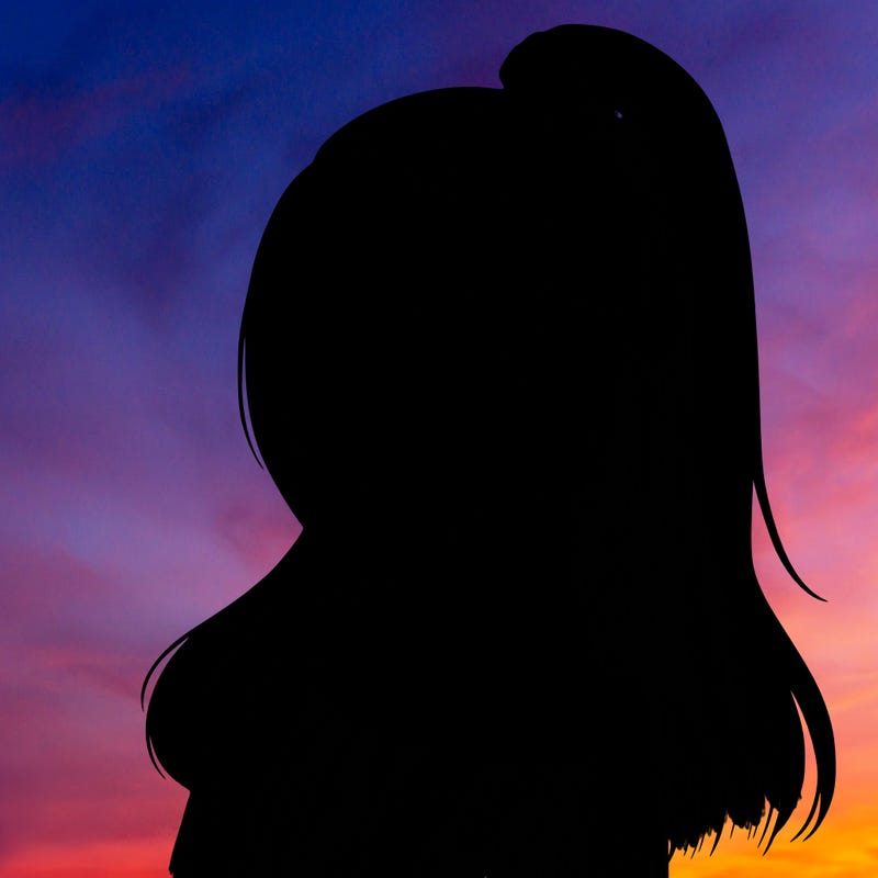 realistic girl with a high ponytail