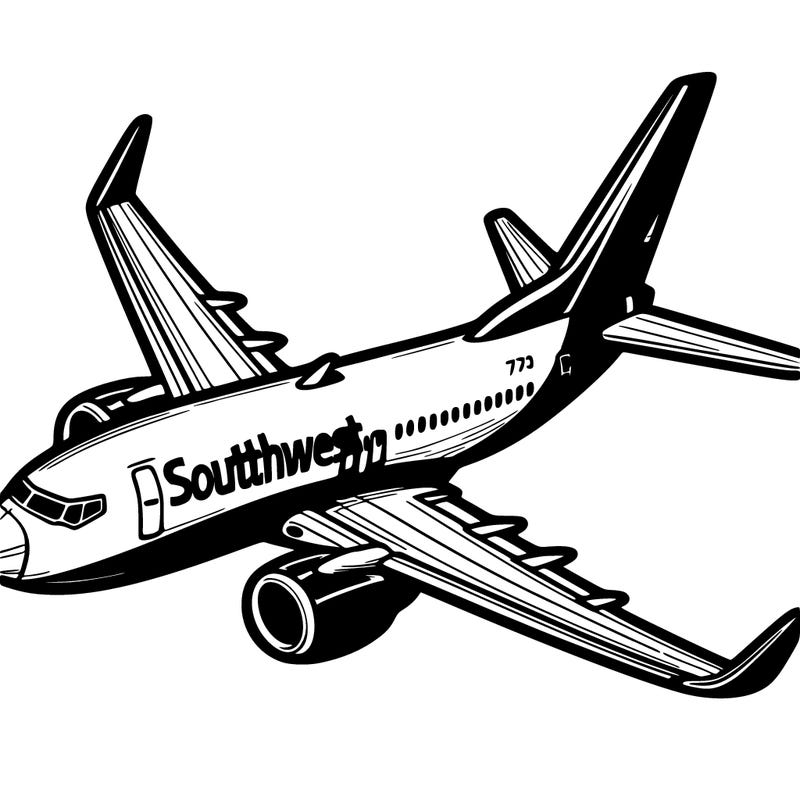 southwest airlines 737 plane