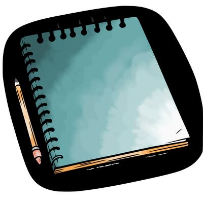 a blank sketch pad