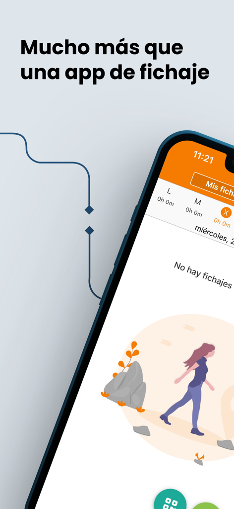 TramitApp Empleado - TramitApp Empleado HR app showing the employee clock in interface