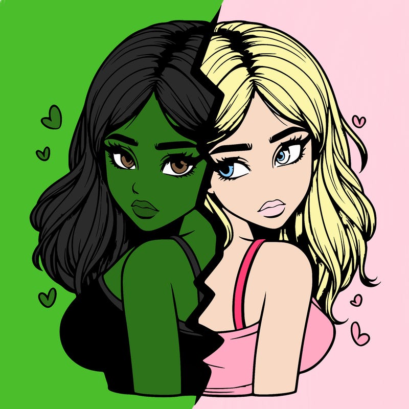 realistic girl split