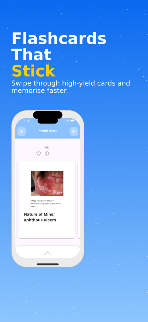 Flash Pharmacy - Flash Pharmacy app interface showing clinical study flashcards for pharmacy students