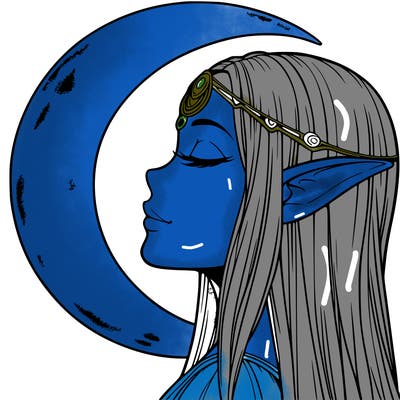 a realistic moon elf