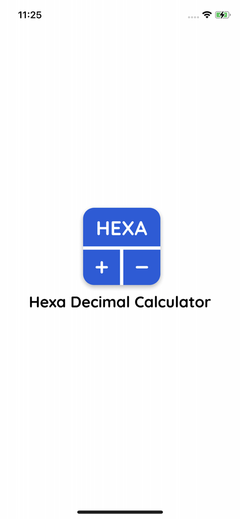 Hexadecimal Calc - Hexadecimal Calc app splash screen featuring the logo and app title