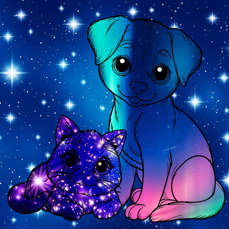 realistic cat and dog