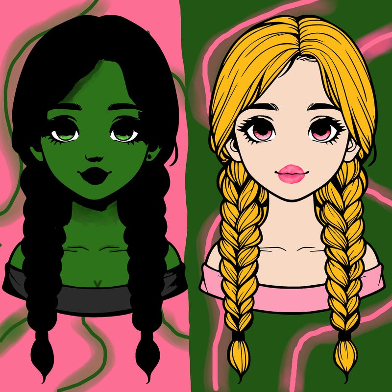 realistic girl with braids