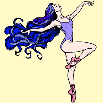 realistic woman dancer