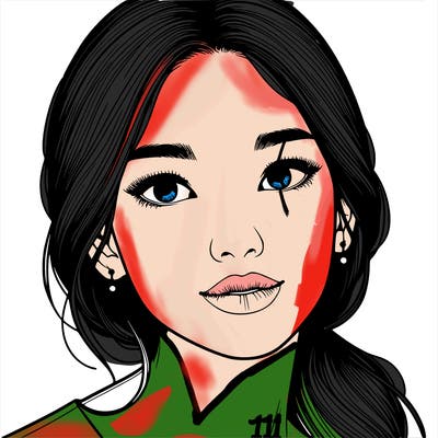 beautiful realistic asian woman