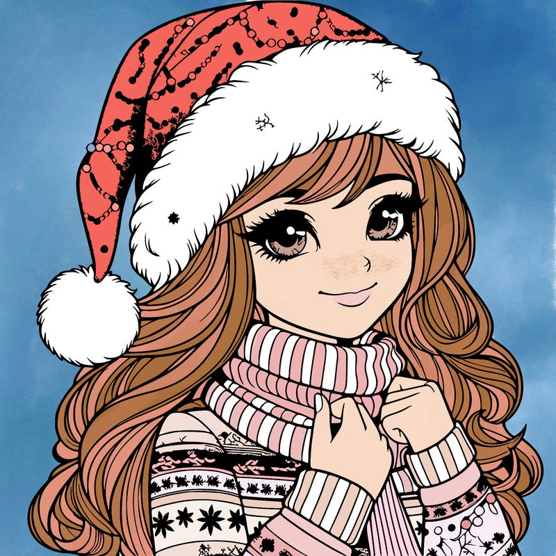 realistic christmas girl