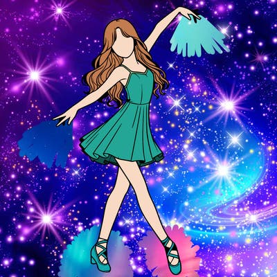 realistic girl, dance