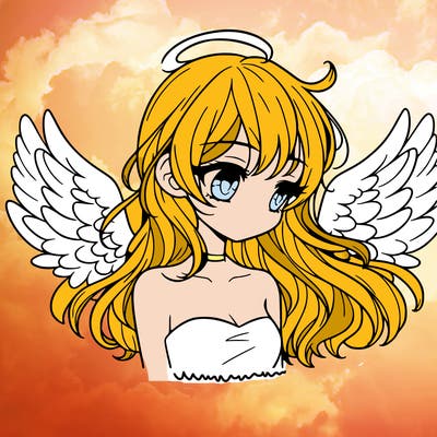 a girl with wings realistic