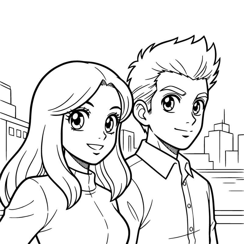 a girl named faith with jinu from k pop with simple background