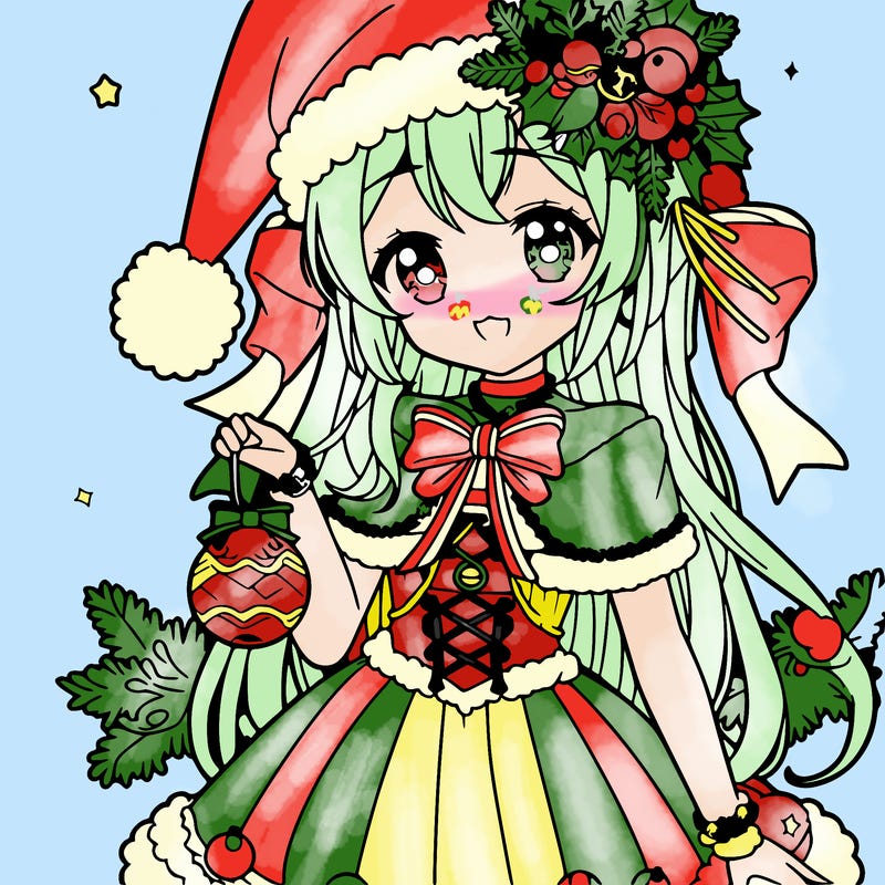 christmas anime girl