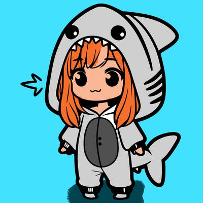 girl in shark onesie