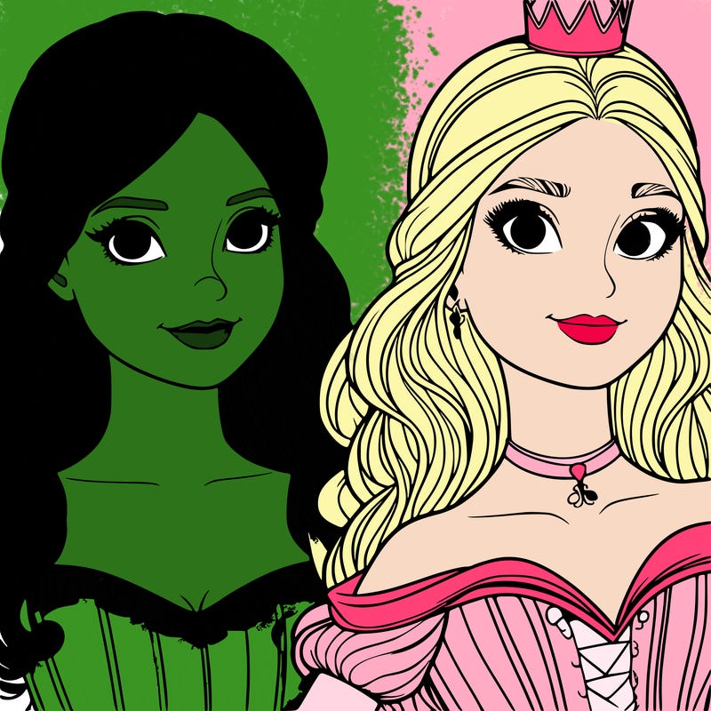 elfaba and glinda realistic girls
