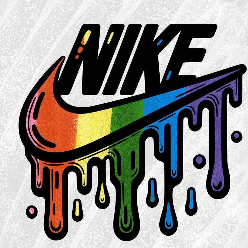 dripping nike logo