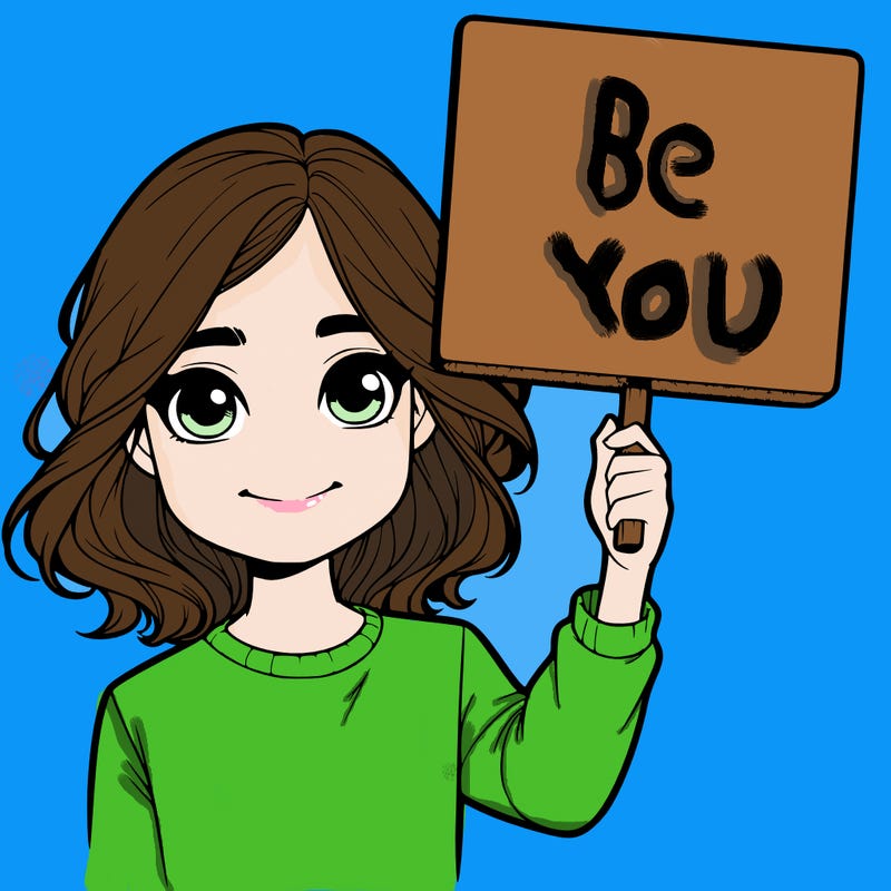 realistic girl holding up a sign