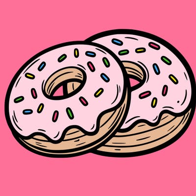 a piece of food doughnuts