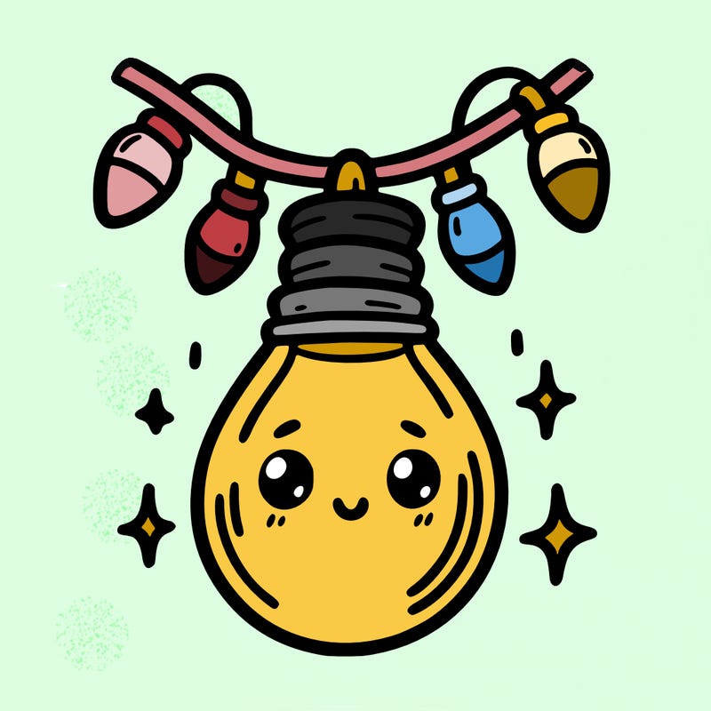 small bulb of a garland